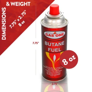 GasOne Butane Fuel Canister Refills- 8 Ounce Canisters
