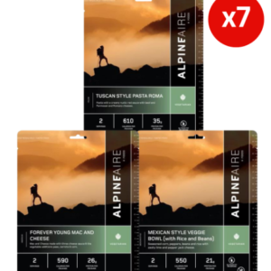Alpine Aire Emergency Food Bundle- 1 week kit (72 hour)- 21 pouches- 3 flavors